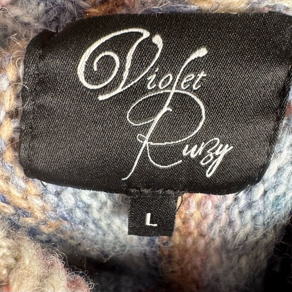 Violet Ruby wool blend soft colors turtleneck swe… - image 5